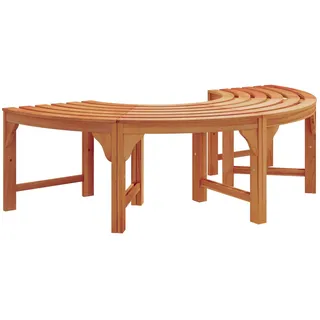 vidaXL Baumbank Halbrund 160 cm Massivholz Eukalyptus