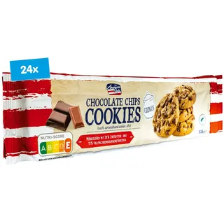 American Style Chocolate Cookies 225 g, 24er Pack