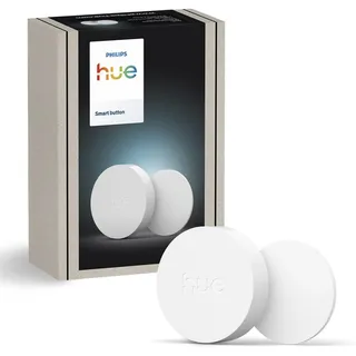 Philips Hue Smart Button für Hue Lichtsysteme, Smarter Dimmer zur Steuerung von Leuchten, kabelloser Lichtschalter ohne Installation, weiß, Neue Generation