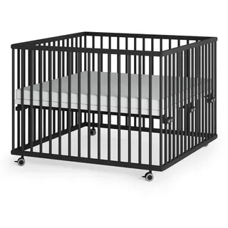 Sämann – make a difference. Laufgitter Schwarz, Holz, Echtholz,Buche, 100x74x100 cm,