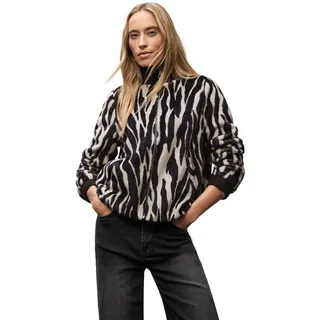 STREET ONE Fake Fur Zebra Blouson, - Braun