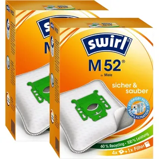 Melitta 2 x Swirl Staubsaugerbeutel M 52 MicroPorStaubbeutel Microvlies