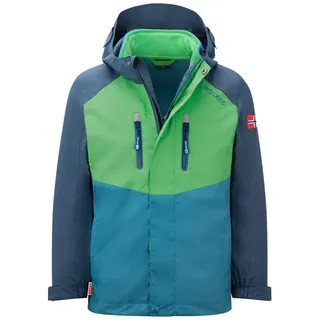 TROLLKIDS 3 in 1 Jacke Bryggen Outdoor unisex blau|grün 92 cm