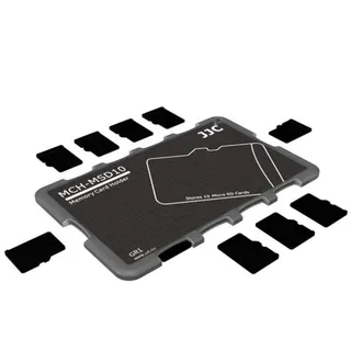 JJC MCH-MSD10 Speicherkartenhülle für 10 microSD-Karten Grau