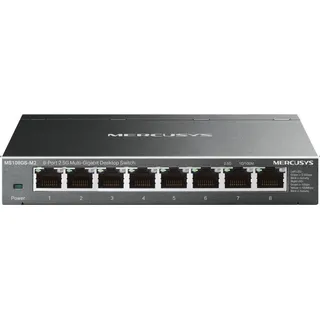 TP-Link Mercusys MS108GS-M2 8-Port 2.5G Multi-Gigabit Desktop Switch, - Schwarz