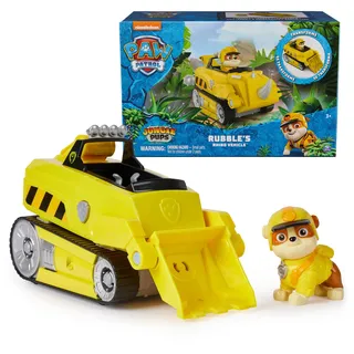 Paw Patrol Jungle Pups, Rubble Nashorn Fahrzeug, Spielzeug-Truck mit Sammel-Actionfigur, Kinderspielzeug für Jungen und Mädchen ab 3 Jahren