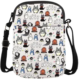 JTOUK Japanische Anime-Umhängetasche, Anime-Liebhaber, Geschenk, Animations-Film, Cartoon-Anime-Merch, Anime Fri Cr Eu, 5.91 Inches ×8.27 Inches - 5.91 Inches ×8.27 Inches