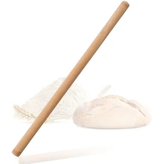 spar-home Türkisches Nudelholz - Traditionelle Teigroller aus Buchenholz Handgemachte Teigrolle aus Holz Oklava (50x1.5cm)
