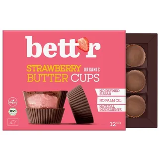 bett'r Bett’r Strawberry Butter Cups Box bio (12St)
