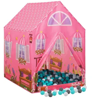 vidaXL Kinder-Spielzelt mit 250 Bällen Rosa 69x94x104 cm