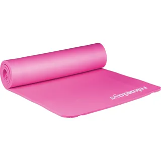 Relaxdays 2 x Yogamatte 1 cm dick pink Weiß,Pink