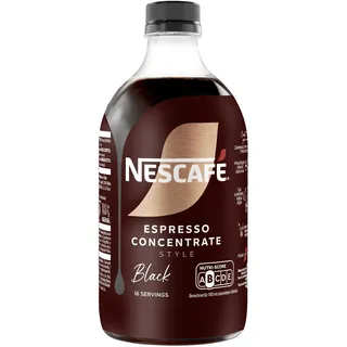 NESCAFÉ Espresso Concentrate Style Black, zuckerfreies Getränkekonzentrat mit löslichem Bohnenkaffee, 1er Pack (1 x 500ml) Einweg-Flasche