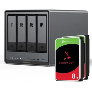 UGREEN DXP4800 Plus 24TB inkl. 4 x 6 TB SATA Festplatte grau/schwarz