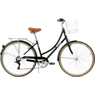 FabricBike Step City Damenfahrrad Amsterdam 28 Zoll Komfort Bike 7 Gang Hollandrad im Retro-Design