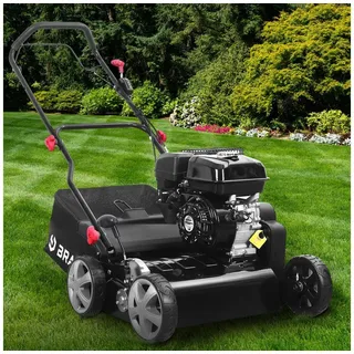 BRAST Benzin-Vertikutierer / Lüfter Benzin-Vertikutierer 4,5kW (6,12PS), 4-Takt Motor 212ccm, 40,00 cm Arbeitsbreite, TÜV geprüft, 50L Fangkorb