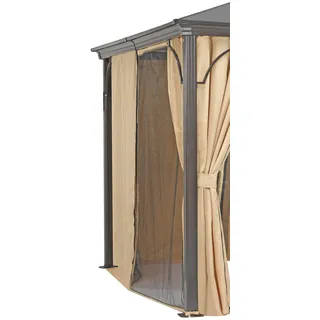 Seitenteil für Pavillon 'Hardtop' beige mit Moskitonetz 282 x 194 cm