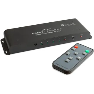 FeinTech VSW14100 HDMI 2.1 Switch 4 in 1 Out für Xbox PS5 TV Monitor HDR VRR