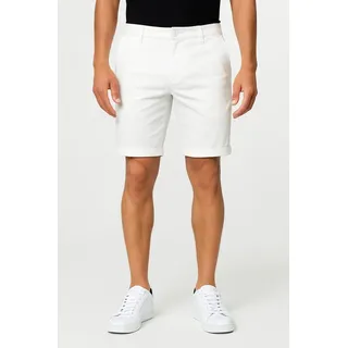 Smith & Solo Chinoshorts Kurze Hosen Herren, Baumwolle Shorts Männer Sommer Elasthan, Bermuda, Casual weiß S