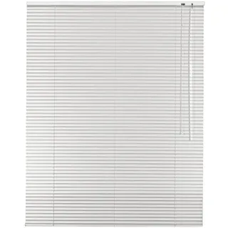 Alu Jalousie Aluminium Jalousette in Farbe Weiß - Breite 40 bis 240 cm - Höhe 130/175 / 220 cm - Tür Fenster Rollo Jalousette Aluminium Fensterjalousie Lamellen Metall (200 x 130 cm)