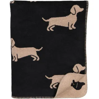 CAWÖ Kuscheldecke 150 x 200 cm Beige/Schwarz