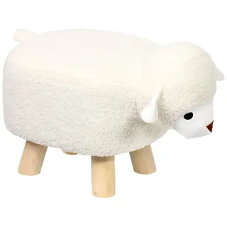 KESPER Sitzhocker Schaf-Design Polyester 47 x 25 x 25 cm Weiß