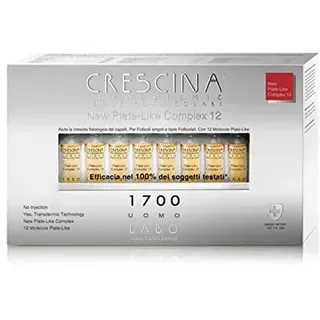 Labo Crescina, Follicolari Inseln PLATE-LIKE KOMPLEX 12 Haare 1700 Herren 20 Ampullen