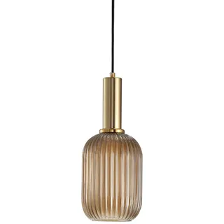 Moderne stil Ohne Stromanschluss Hängelampen mit batterie,Batteriebetriebene Glas Pendelleuchte mit Fernbedienung,Kabellos Hängelampe RGB Farben dimmbar,wiederaufladbare Beleuchtungsvorrichtung.(Amber