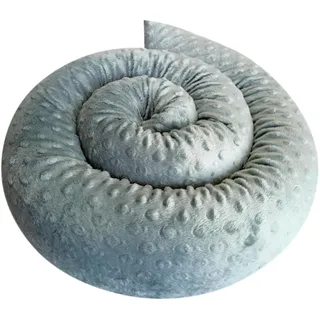 Bebeloo Bettschlange Bettkissen Seitenschläferkissen Nackenrolle Schlafkissen Kuschelschlange Stillkissen Zierkissen Zugluftstopper Body Pillow Minky Oeko-TEX (Grau, 180 cm)