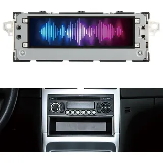 Für Peugeot 301 307 407 LCD-Bildschirm mit Rahmen, LCD-Display für 301 307 407 OEM9804494380 Multifunktions-Autoradio, Bedienfeld, Autozubehör