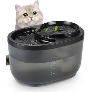 Hixava Trinkbrunnen für Katze Katzenbrunnen,Ultra Silent 2.5L Katze Trinkbrunnen mit energieeffizienter Pumpe Cat Water Fountain Kein Verschütten BPA-frei, leicht zu reinigen katzentrinkbrunnen