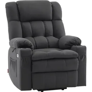 MCombo Relaxsessel M Mcombo Mikrofaser 7546 75 x 112 x 87 cm Dunkelgrau elektrisch