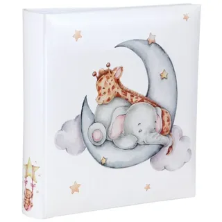 Ideal Trend Cat & Bears Fotoalbum 30x30 cm 100 weiße Seiten Baby Kinder Foto Album Fotobuch: Farbe: Elefant & Giraffe