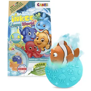 INKEE Aqua World Badebombe Kinder mit Überraschung – Badekugel für Kinder mit Spielzeug Figur, Badebomben Mädchen Geschenk