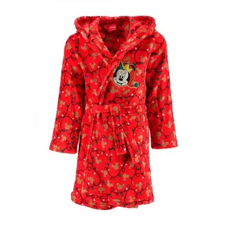 Disney Minnie Mouse Kinderbademantel Kinder Mädchen Bademantel Morgenmantel rot 116