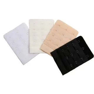 Miss Perfect Wow 2 Go BH Verlängerung Erweiterung BH Verschluss Bra Extender Verlängerung 4er-Set oder 6er-Set Haut Schwarz Weiß Champagner Blau Rot