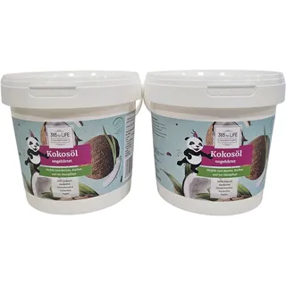 Kokosöl / Kokosfett  / 2x 1000 ml im Eimer geschmacksneutral (desodoriert)