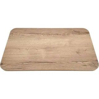 viertec Tischplatte Leichtbau 90 x 58 x 2,8 cm Holz Eiche-Optik