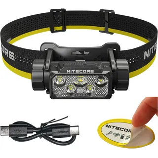 Nitecore HC70 UHE Stirnlampe, 1600 Lumen USB-C wiederaufladbar mit extra langer Laufzeit, weiße und rote Strahlen für industrielles Arbeiten über Nacht, Nachtjagd, Suche und Rettung, Höhlenforschung
