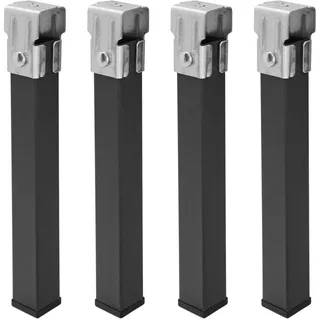 WOLFPACK LINEA PROFESIONAL Juego Patas Somier Cuadradas (4 Unidaden) Tubo 30 x 30 mm, para Somier 30 x 30 mm, Altura 25 cm.