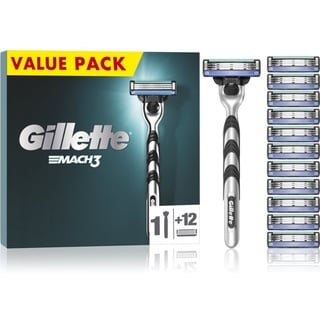 Gillette Mach3 Rasierer + Rasierklingen 12 St.