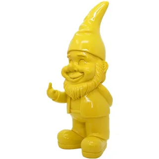 meindekoartikel Mittelfinger Zwerg - Gartenzwerg zeigt Stinkefinger Nachbars liebling Deko-Figur - Höhe 38 cm (Gelb)