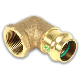 Solar Pressfitting Winkel 90° mit IG, Kontur V, verschiedene Größen (Ausführung: 22 - 1''IG)