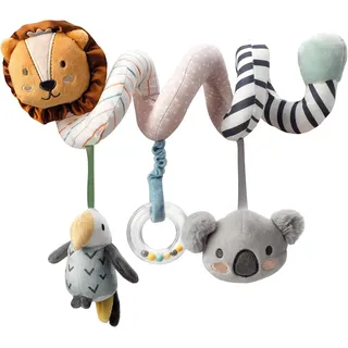 Nuby 89075 Animal Adventures Activity interaktives sensorischem Spielzeug | ab Geburt geeignet Spiral-Kinderwagen-Aktivitätsspielzeug, Tierabenteuer, Einheitsgröße