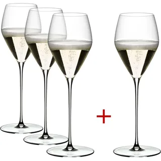 Riedel Glas Veloce Champagnerglas 0,327 l 4er Set