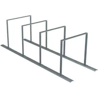 Schake Fahrradanlehnbügel-Reihenanlage für 4 Einstellplätze Feuerverzinkt