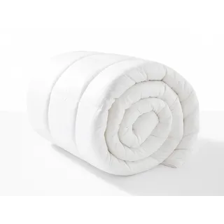 XDREAM Daunenbettdecke Nature Daunendecke, 135x200 cm und weitere Größen, Füllung: 90% Daunen, 10% Federn, Bezug: 100% Baumwolle, alle Wärmeklassen, Sommer oder Winter weiß 155 cm x 220 cm