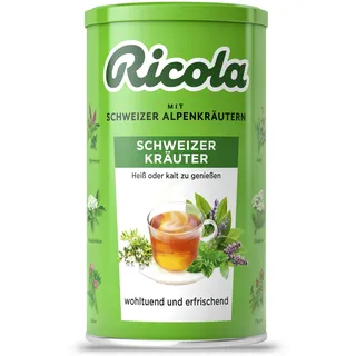 Ricola Instant Schweizer Kräuter-Tee heiß oder kalt, Teegetränk aus 13 Schweizer Bergkräutern, Instant-Getränkepulver Eistee, 1 x 200g