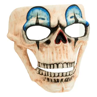 Widmann S.r.l. Verkleidungsmaske Halloween Totenkopf Maske 'Commedia dell`Arte', B beige|weiß