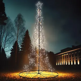 Lunartec LED-Metall-Tannenbaum, Stern, für außen, 180 cm, 500 LEDs, IP44