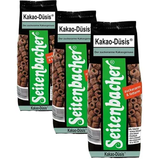 Seitenbacher Kakao-Düsis Cerealien I Dinkel I weizenfrei I Vollkorn I (1 x 375g) (Packung mit 3)
